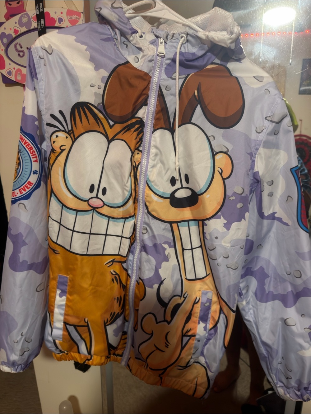 Nickelodeon Purple & Orange Garfield & Odie Cartoon Hooded Jacket